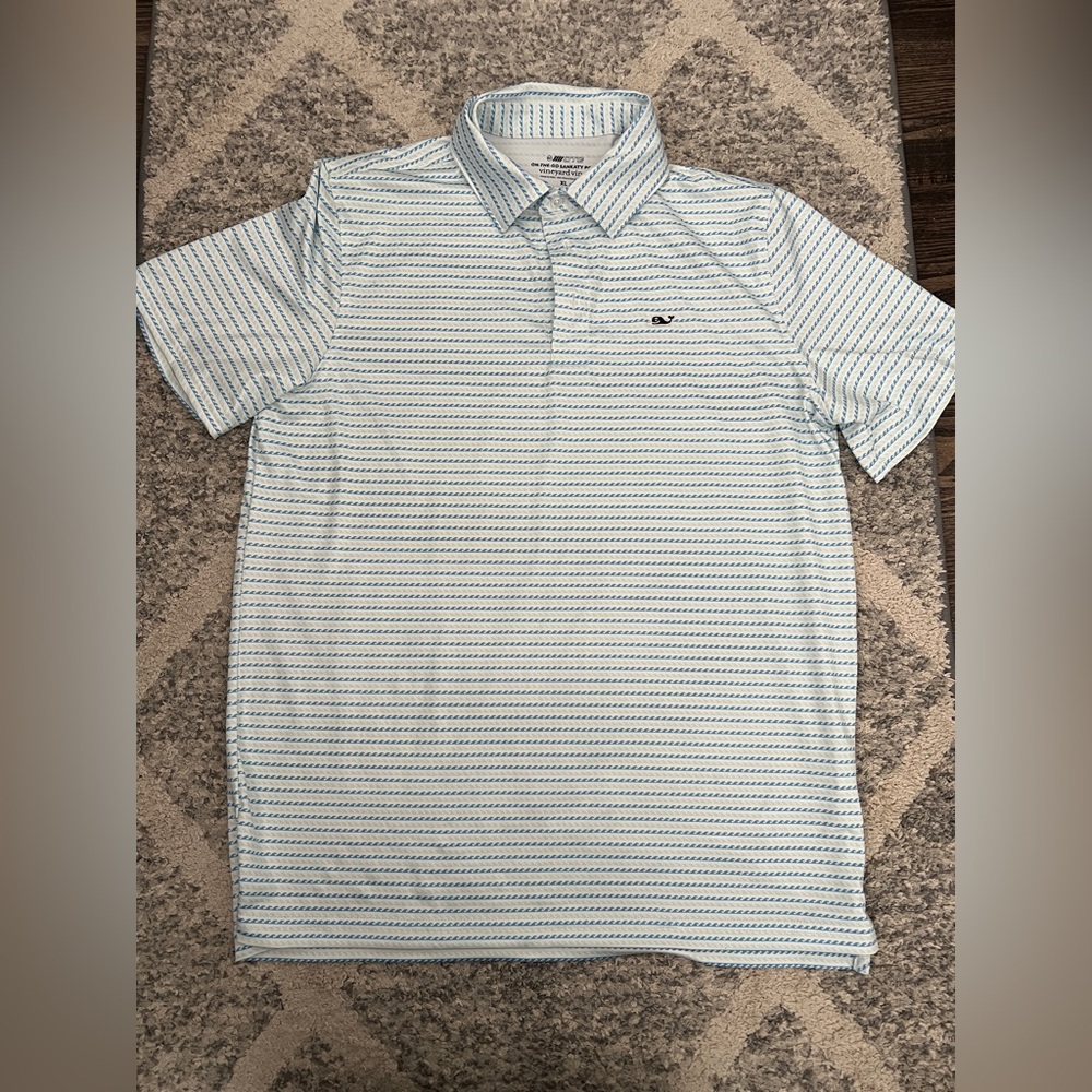 Vineyard Vines Polo Shirt Mens XL Blue Performance Golf Sankaty OTG